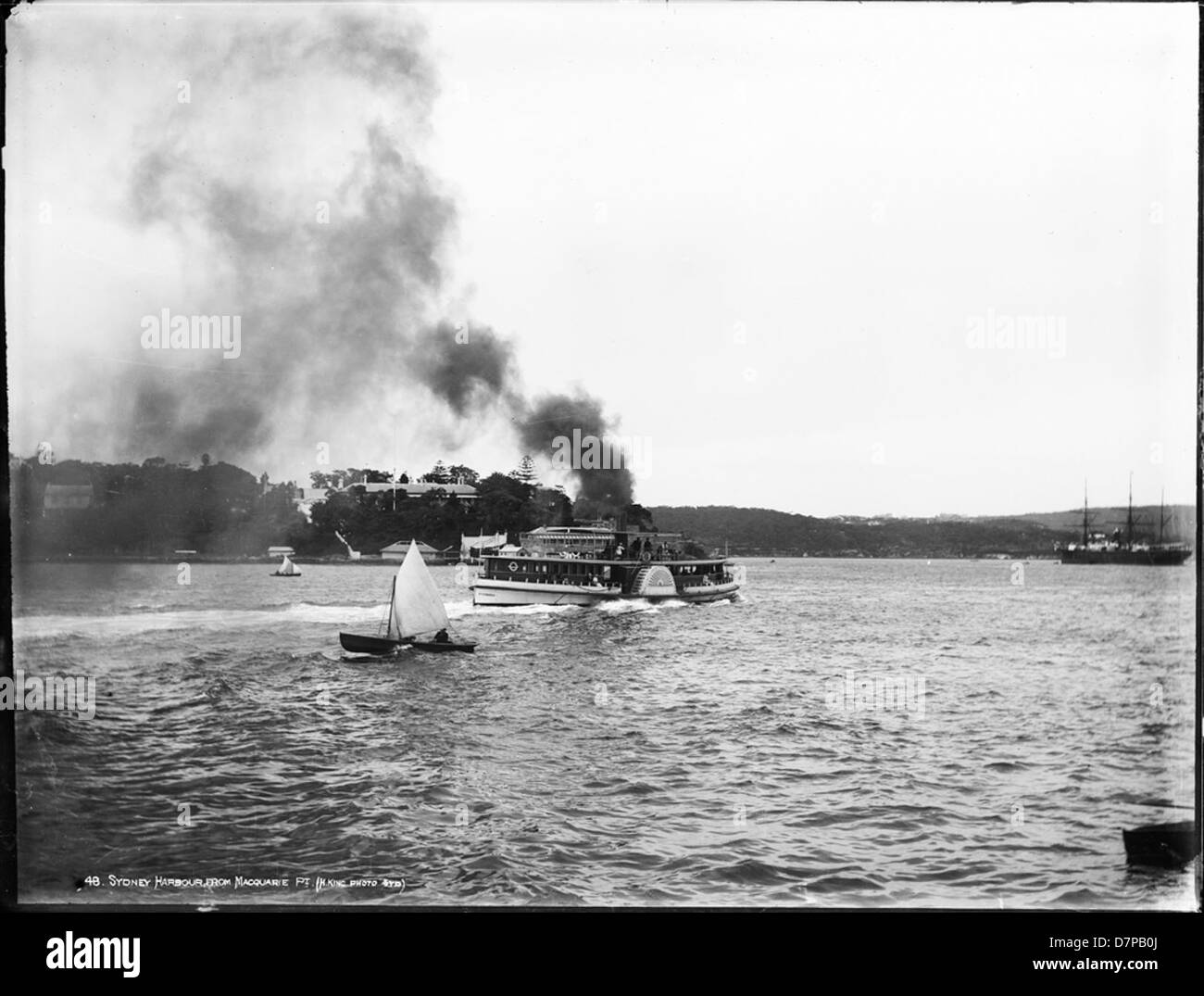 Sydney Harbour von Macquarie Punkt Stockfoto