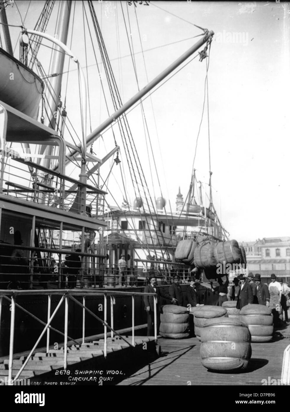 Versand von Wolle, Circular Quay Stockfoto