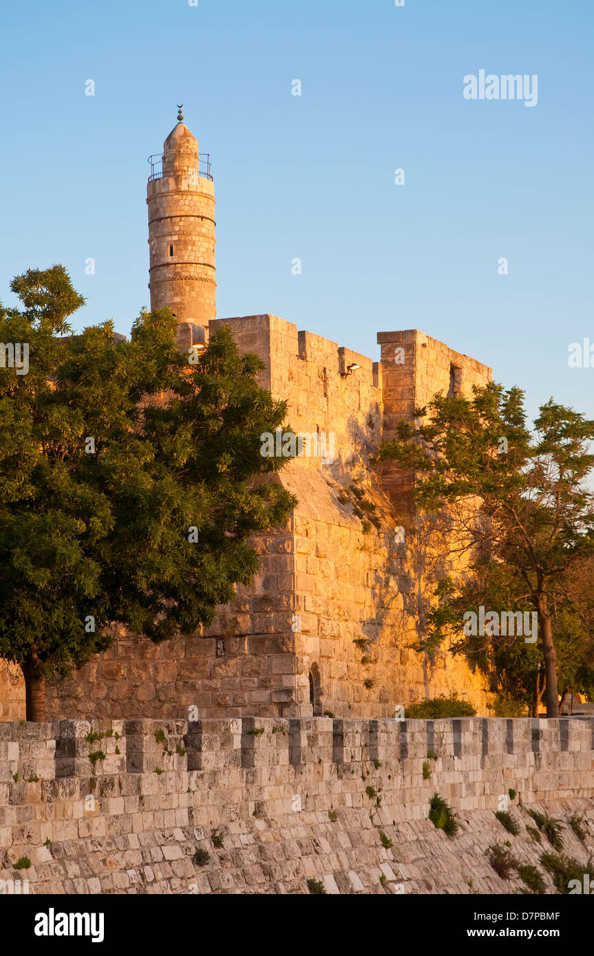 David Citadel in den Mauern der alten Stadt, Jerusalem Israel Stockfoto