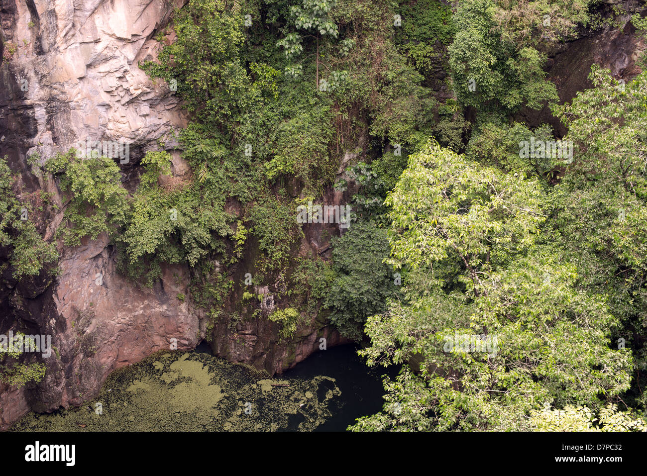 Mount Hypipamee Crater, befindet sich Süd-östlich von Herberton auf die Atherton Tablelands in Far North Queensland Stockfoto