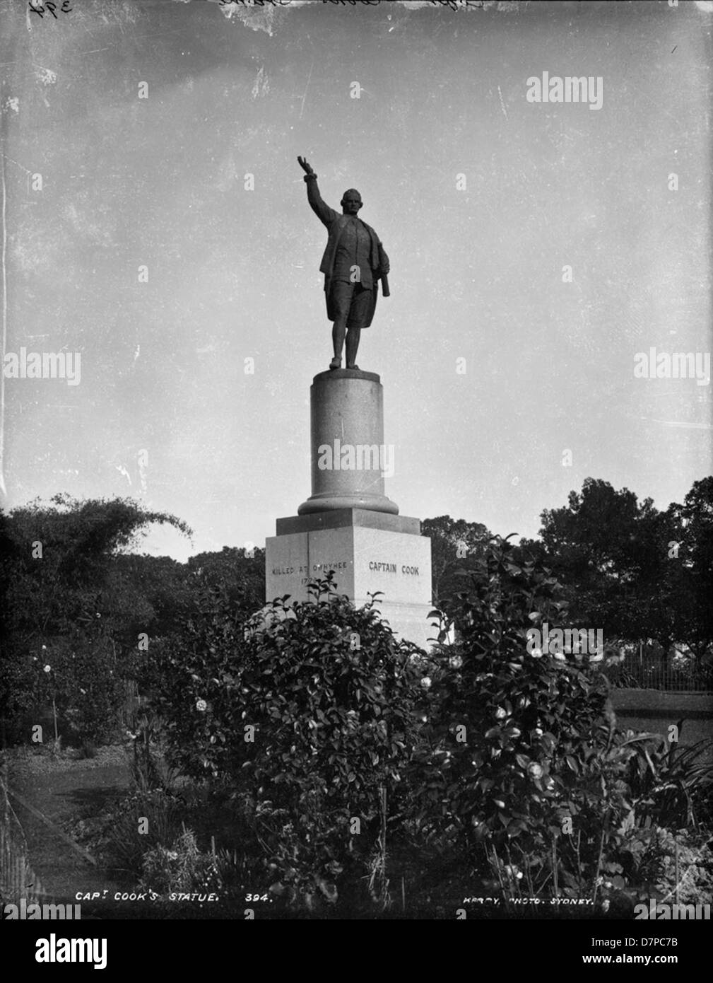Statue von Captain Cook Stockfoto