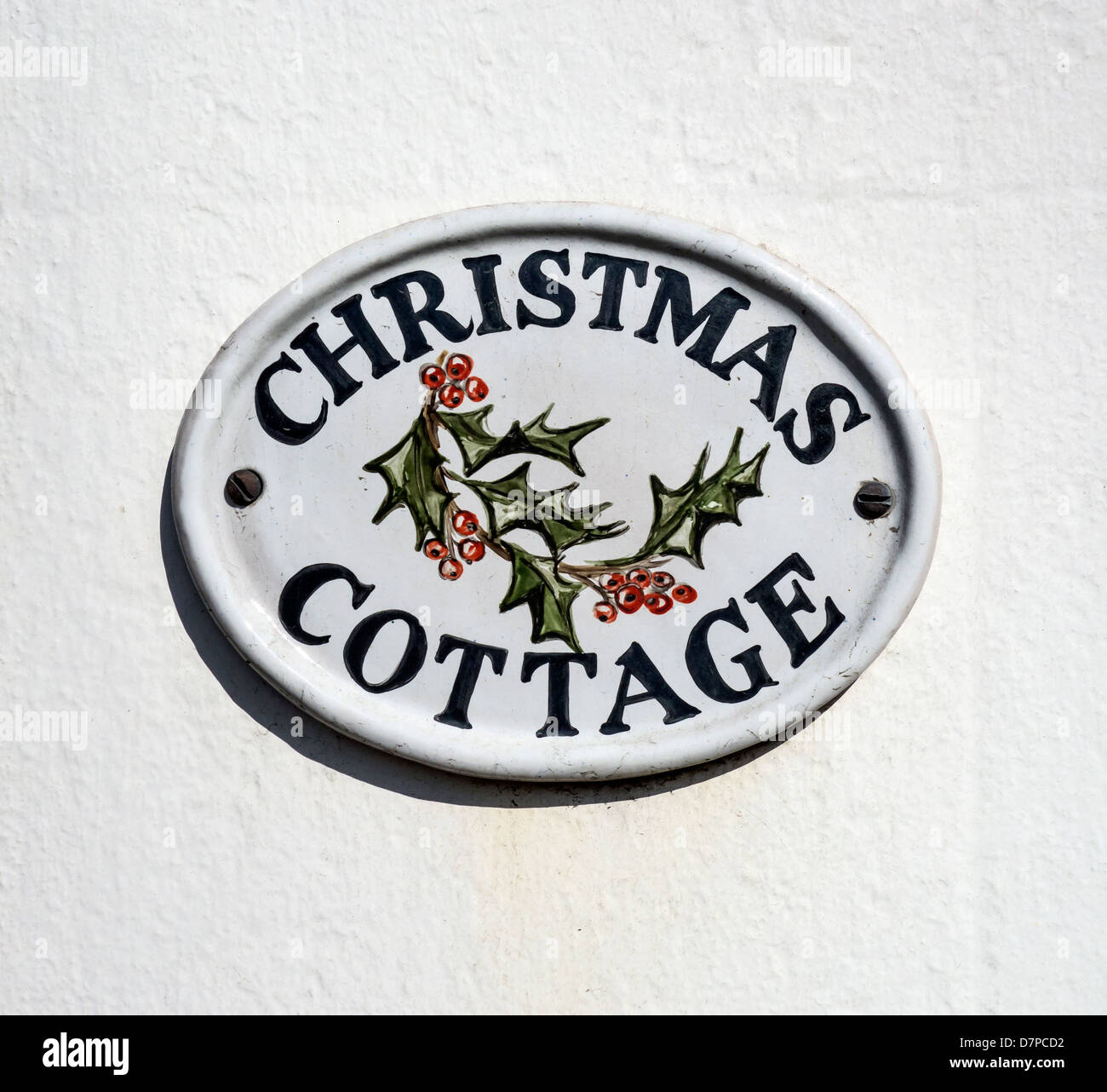 Christmas Cottage House Name Plaque Wingham Kent Stockfoto