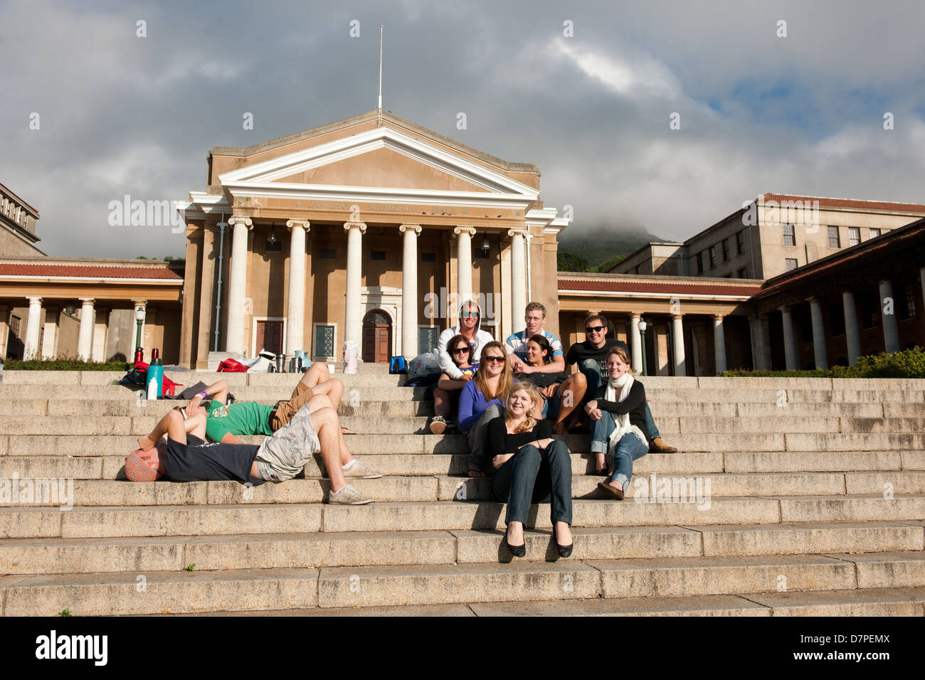 Studenten an UCT, University of Cape Town, Südafrika Stockfoto