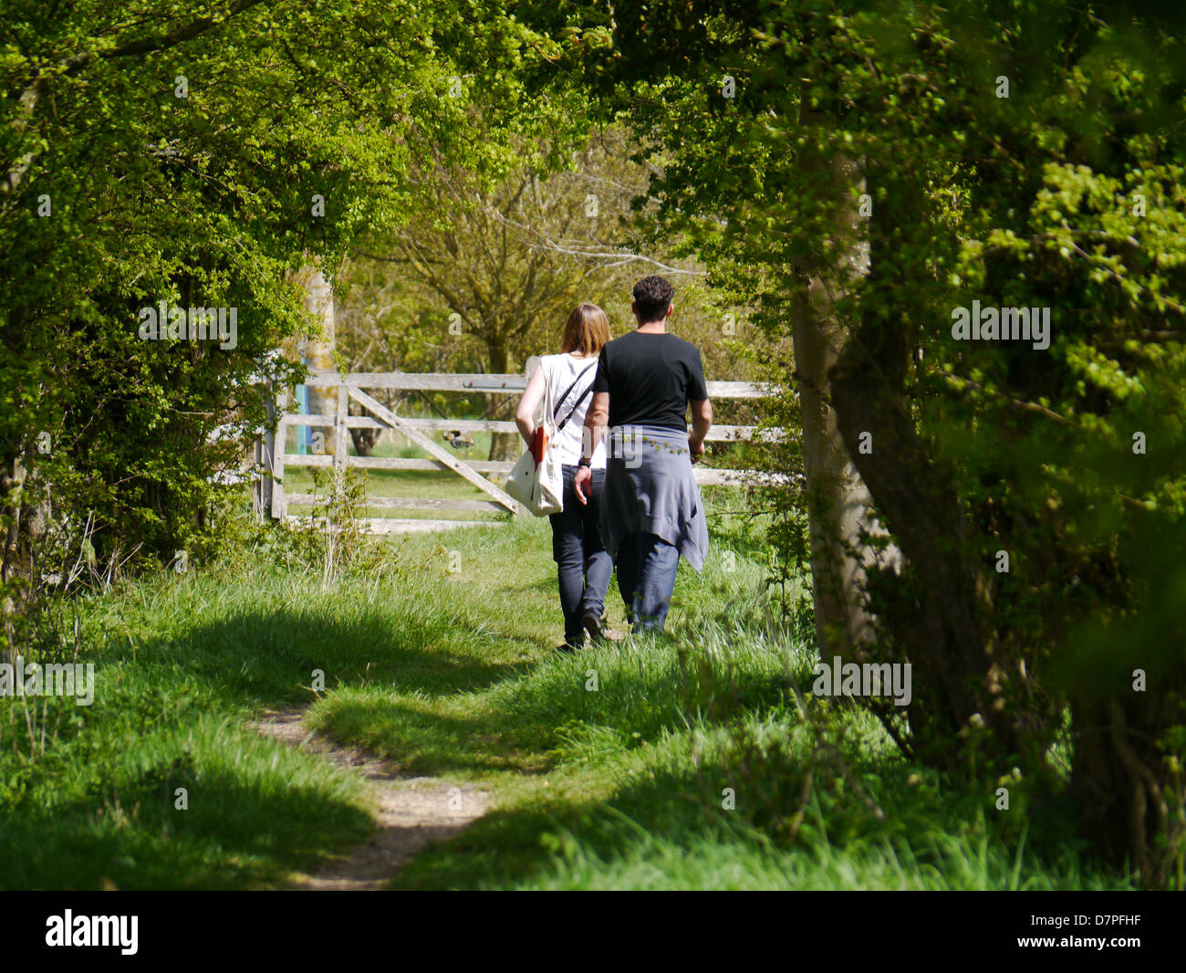 Die Themse Wanderweg, erreichen des Königs Schloss, Oxfordshire, Vereinigtes Königreich Stockfoto