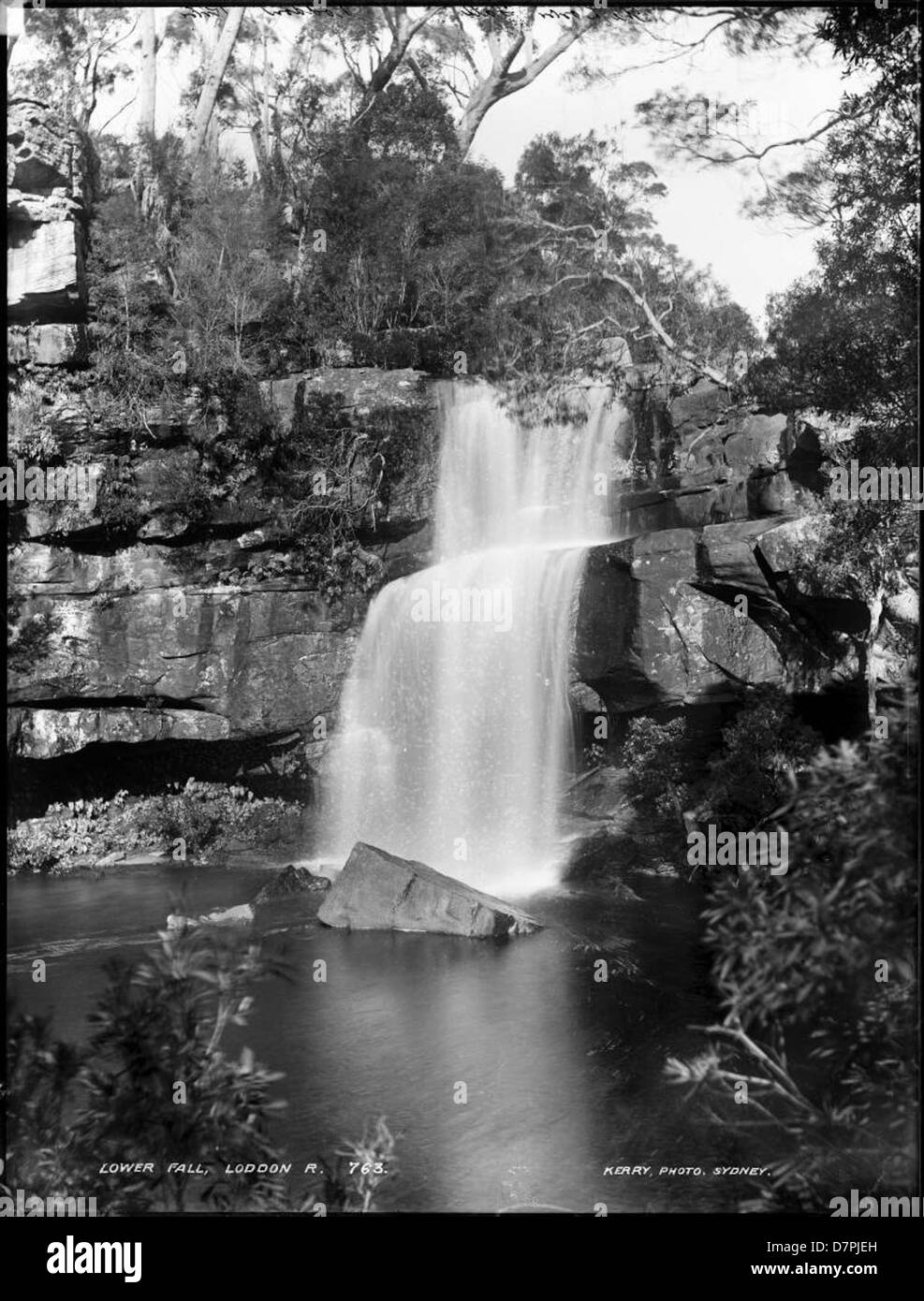 Niedriger Sturz, Loddon River Stockfoto