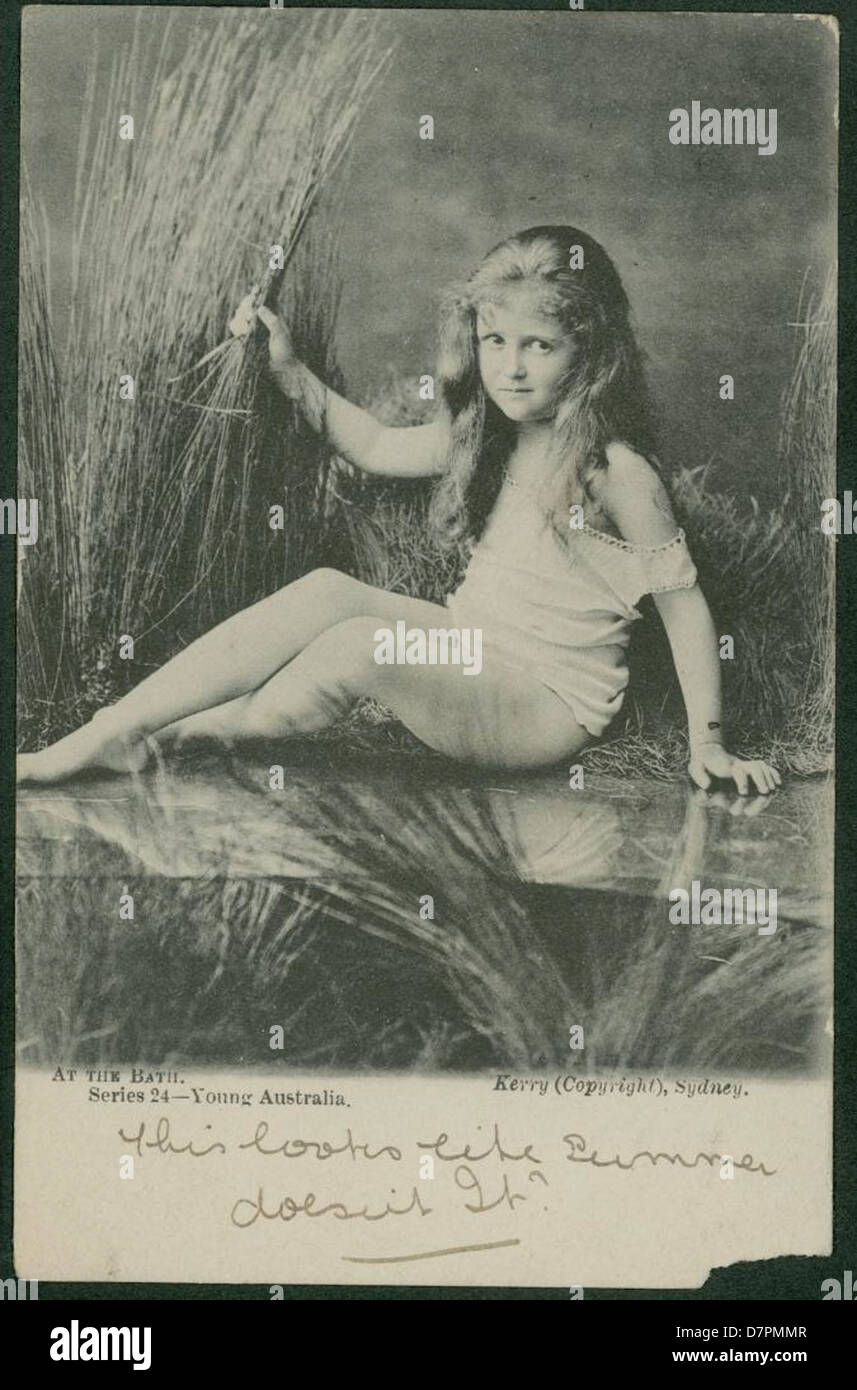 "Im Bad, Young Australia", 1905 Stockfoto