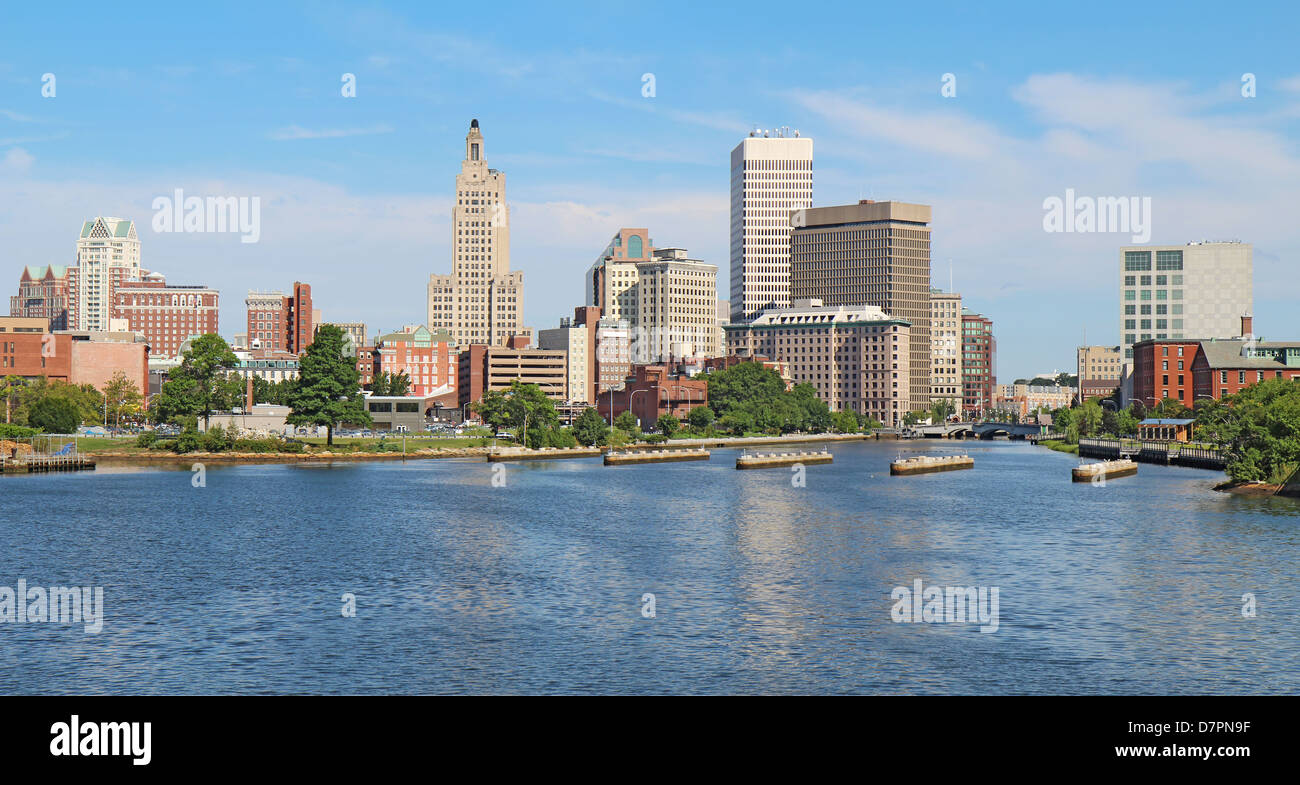 Panorama Skyline von Providence, Rhode Island Stockfoto