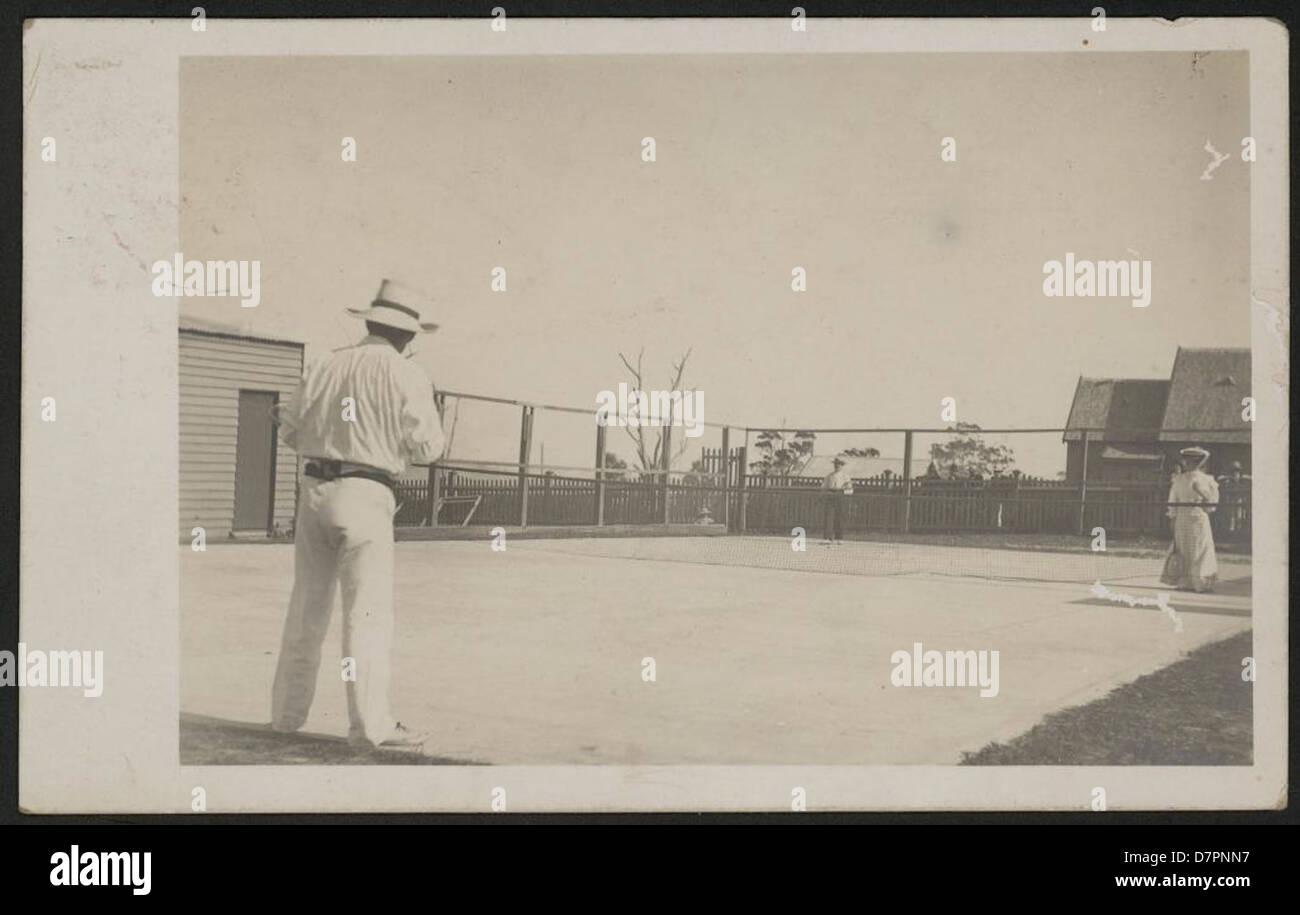Tennisspielen, 1906 Stockfoto