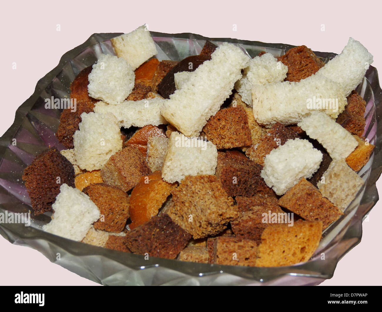 Kekse, Brot, Schüssel, Essen, Kohlenhydrate, Diät, weiß, schwarz, knusprig, lecker Stockfoto