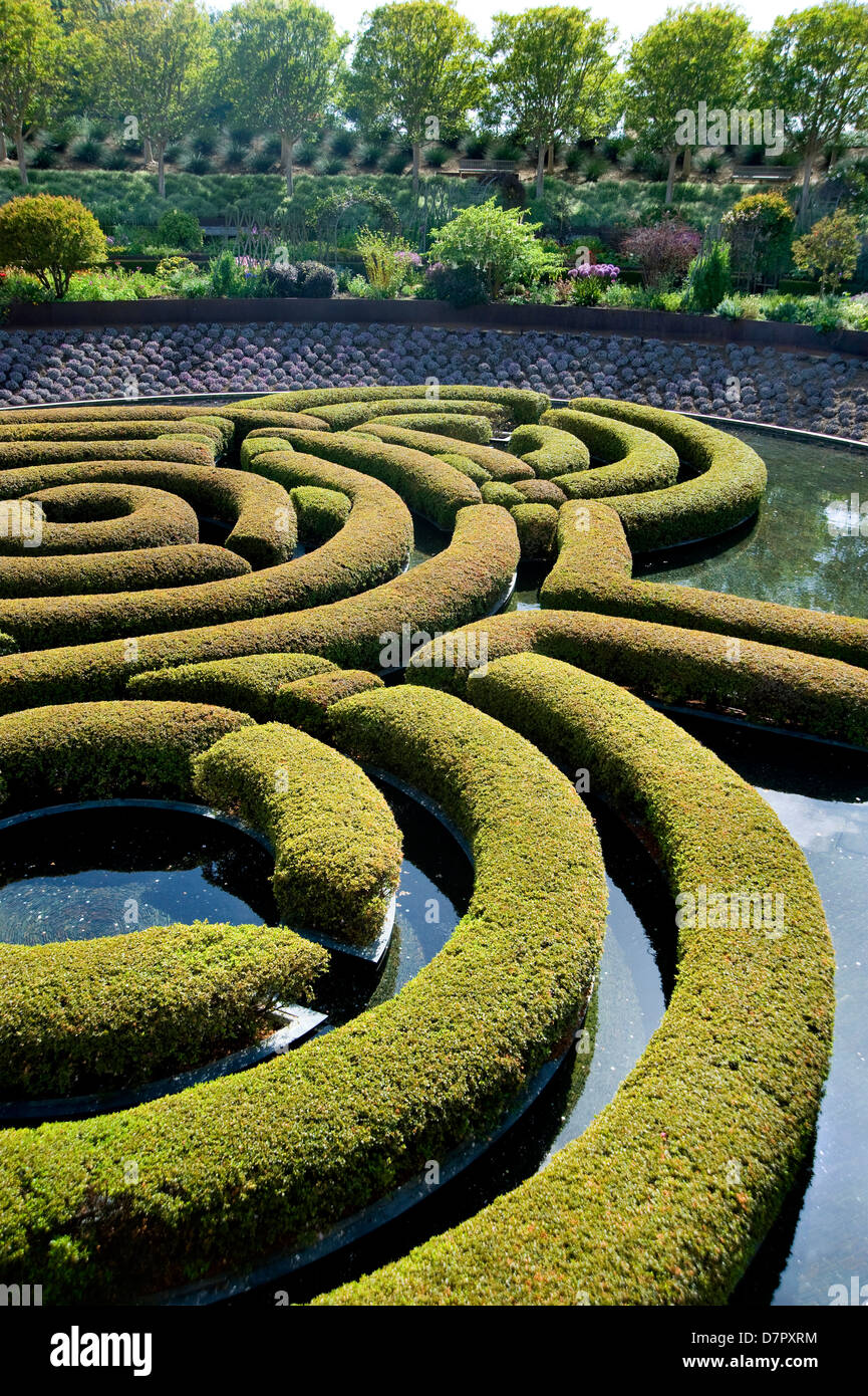 Gartenanlage am Getty Center for the Arts in Los Angeles Stockfoto