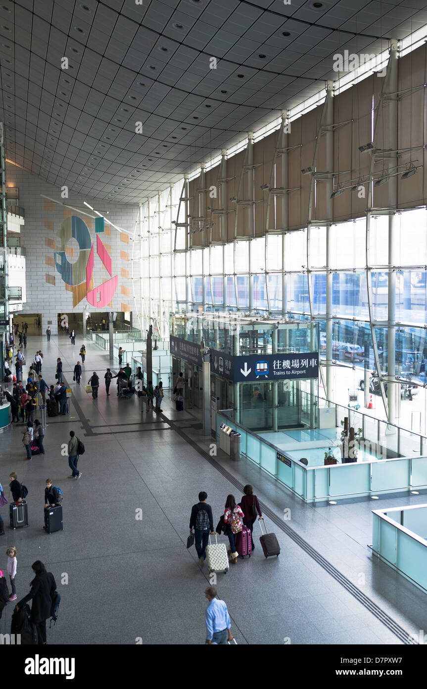Dh IFC Airport Express Terminal CENTRAL HONG KONG Hong Kong Bahnhof MTR reisenden Personen Zentrum Bezirk Stockfoto