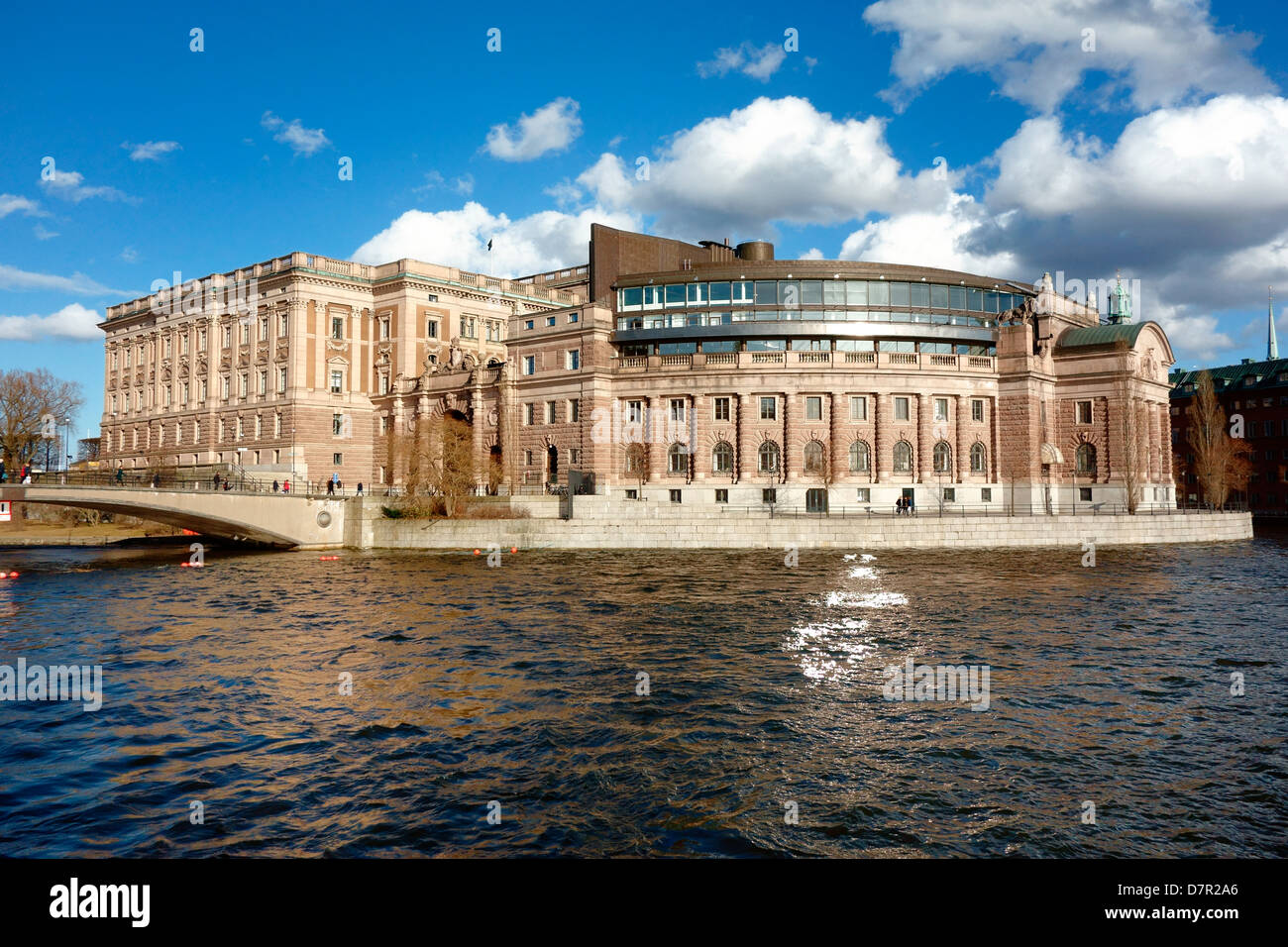 Schwedische Parlamentsgebäude Stockholm Stockfoto