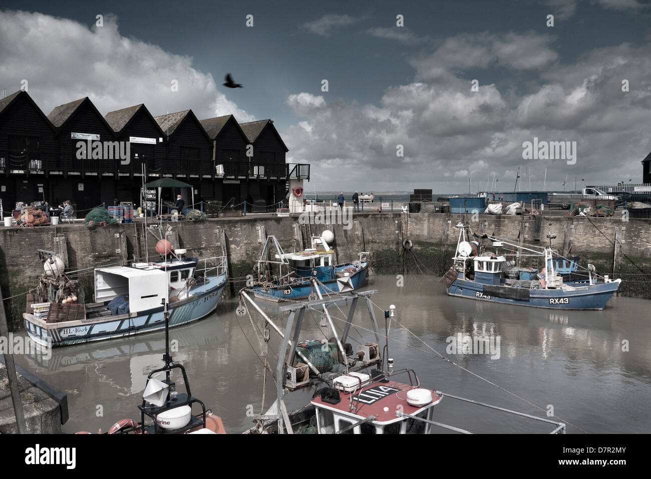 Whitstable Hafen Kent Vereinigtes Königreich Stockfoto