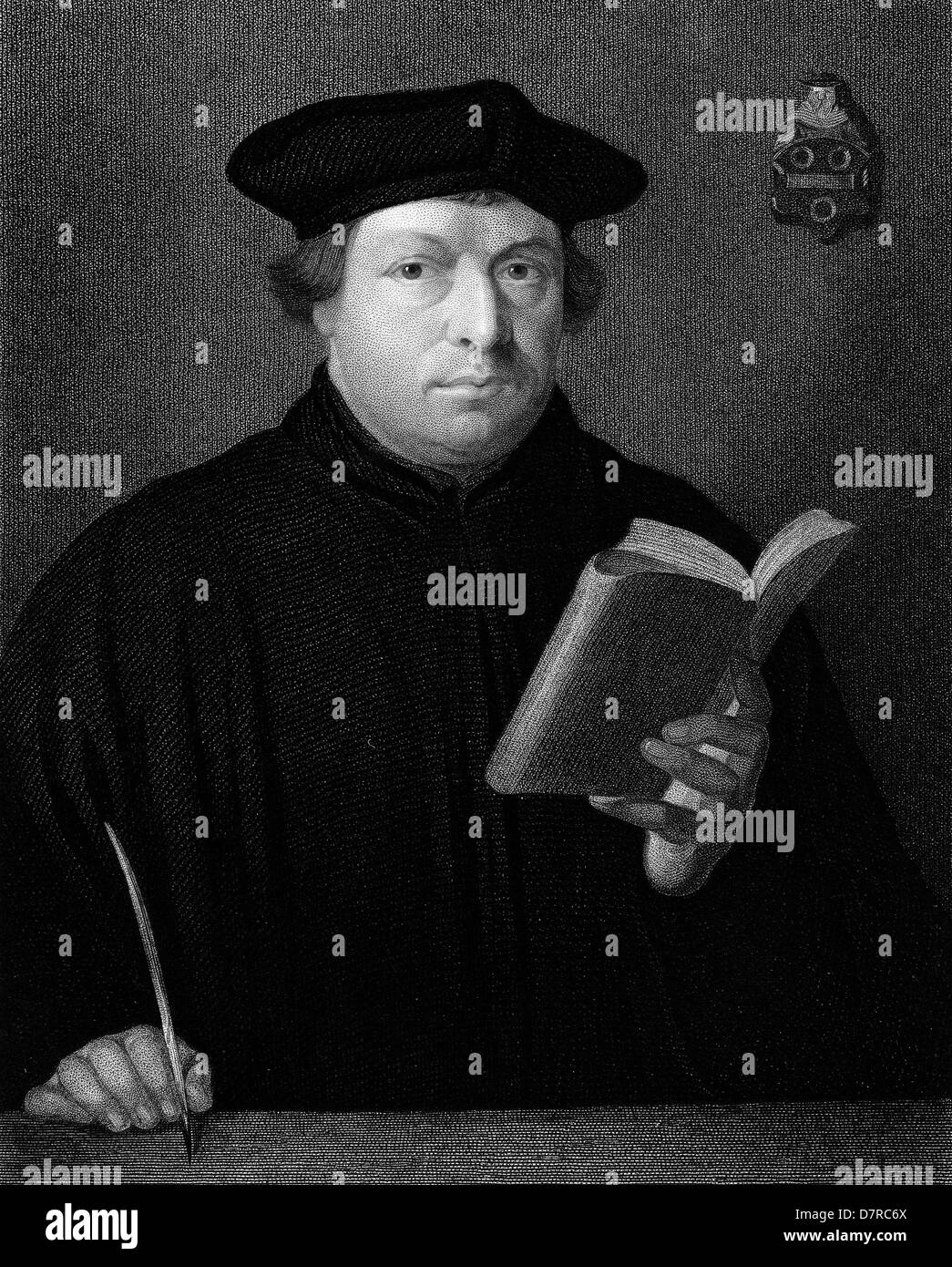 Martin Luther - deutschen protestantischen Reformer 1830 Gravur Stockfoto