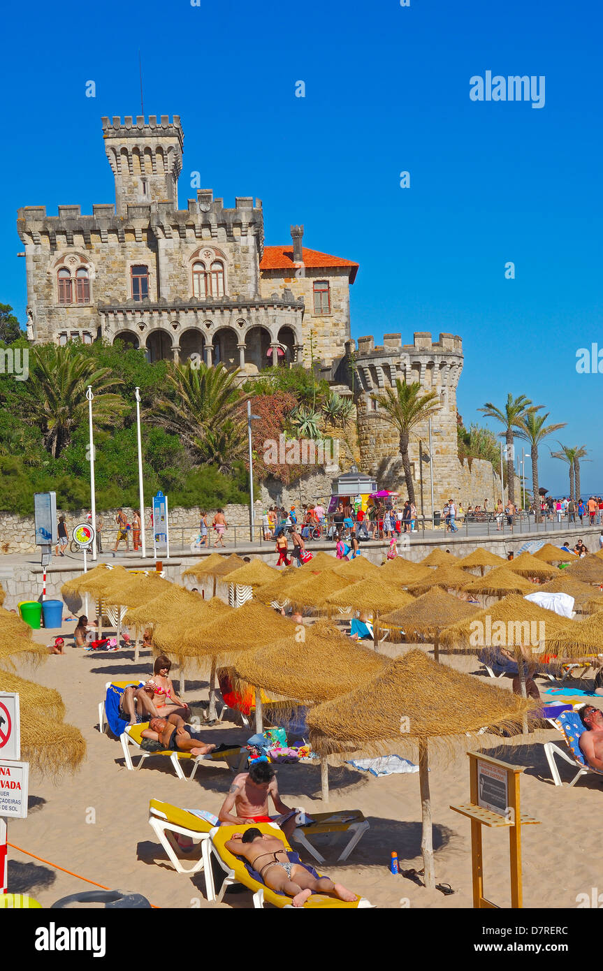 Estoril, Forte da Cruz, Tamariz Strand, Küste von Lissabon, Portugal, Europa Stockfoto