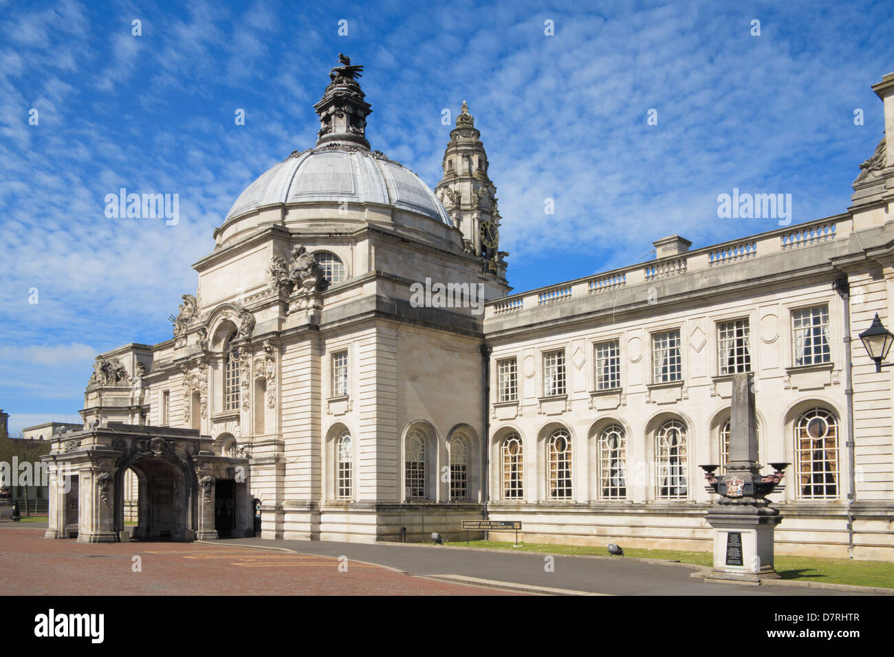Cardiff City Hall, Cardiff Stadtzentrum, Cardiff, Wales, UK Stockfoto