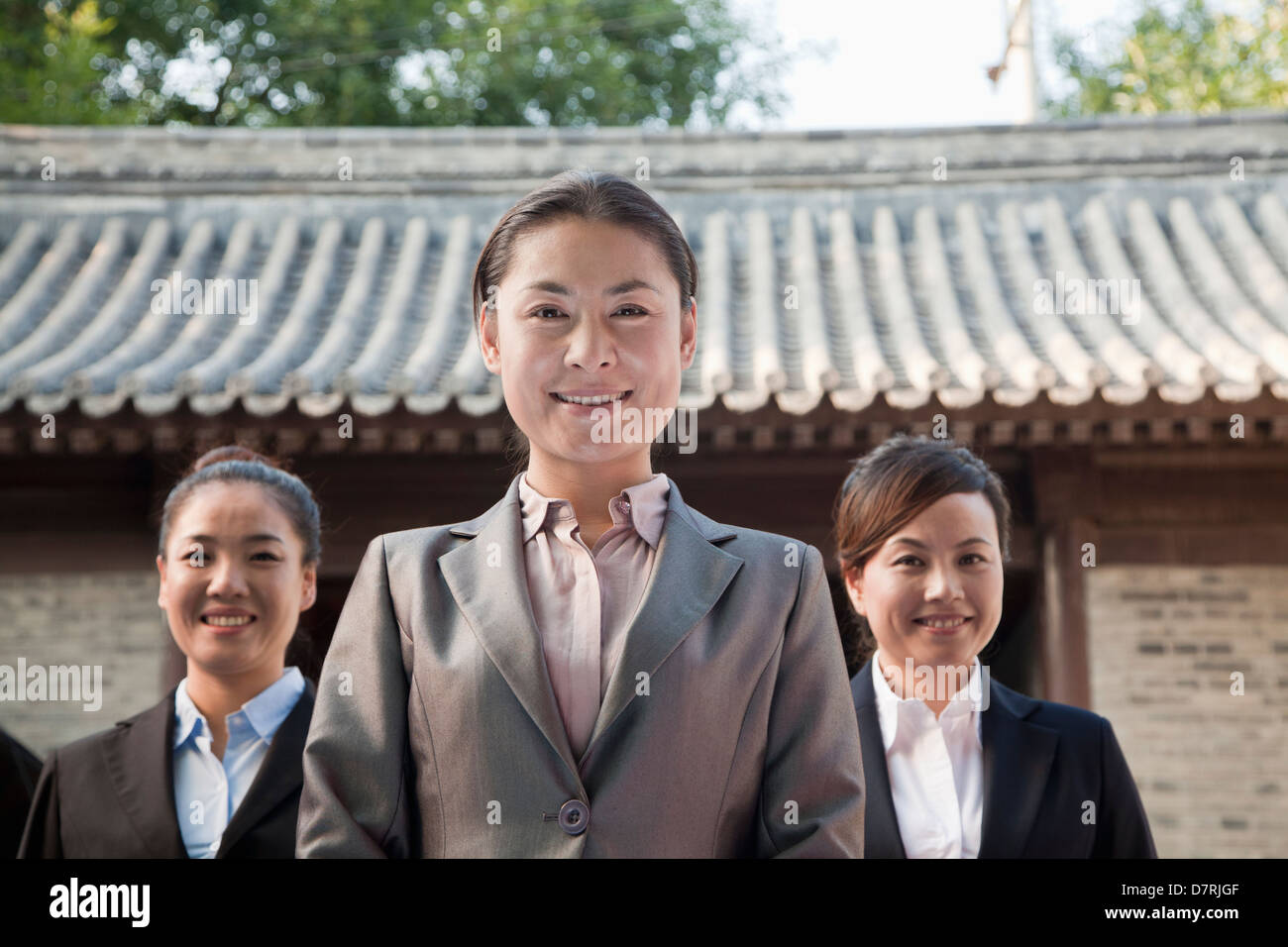 Porträt von drei Geschäftsfrauen Stockfoto