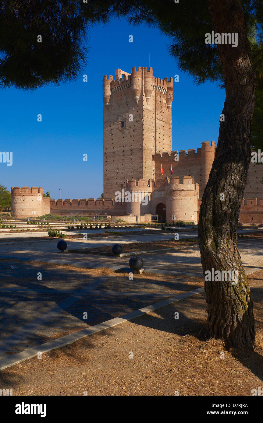 La Mota Burg (15. Jh.), Medina del Campo. Provinz Valladolid, Kastilien-León, Spanien. Stockfoto