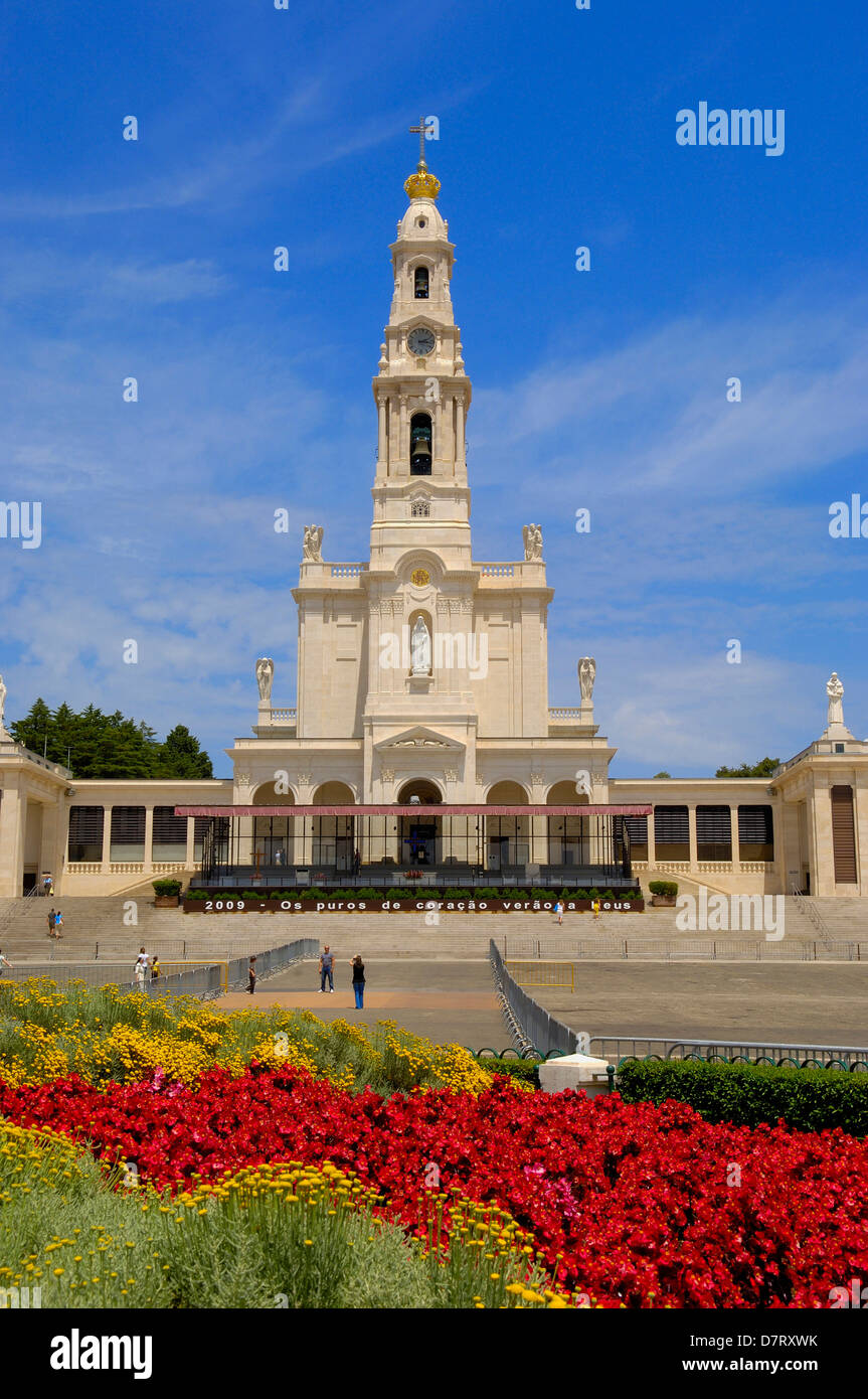Wallfahrtskirche unserer lieben Frau von Fatima, Fatima, Estremadura, Portugal Stockfoto