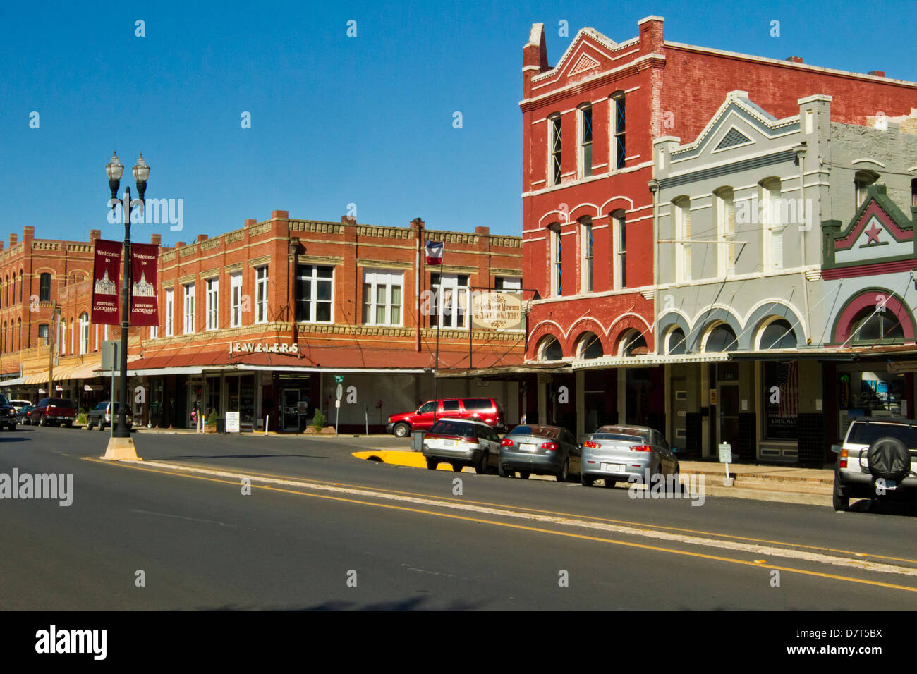 Lockhart, Texas Hauptstraße. Stockfoto