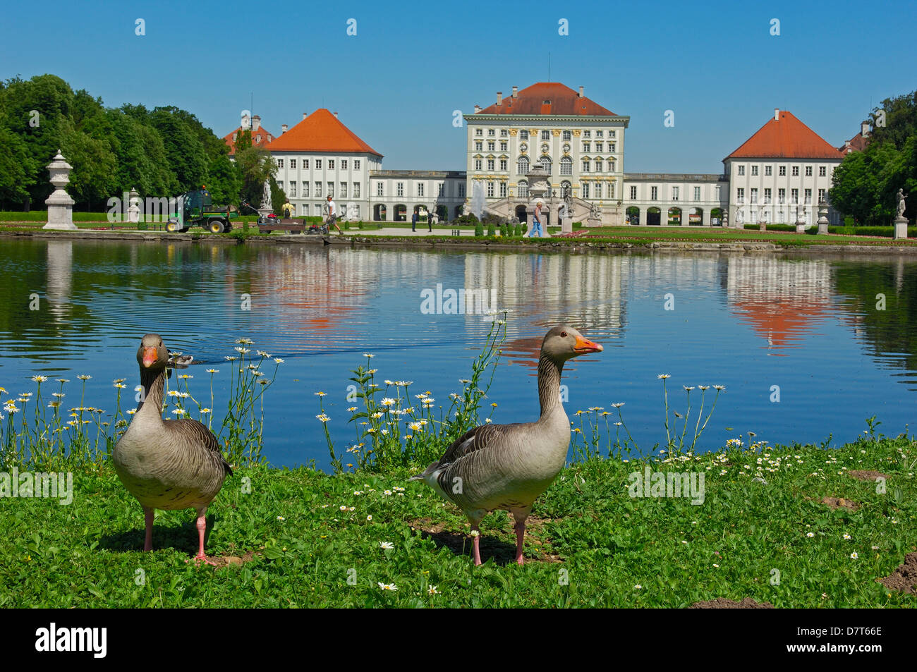 München, Schloss Nymphenburg, Schloss Nymphenburg, Schloss Nymphenburg, Bayern, Deutschland. Stockfoto