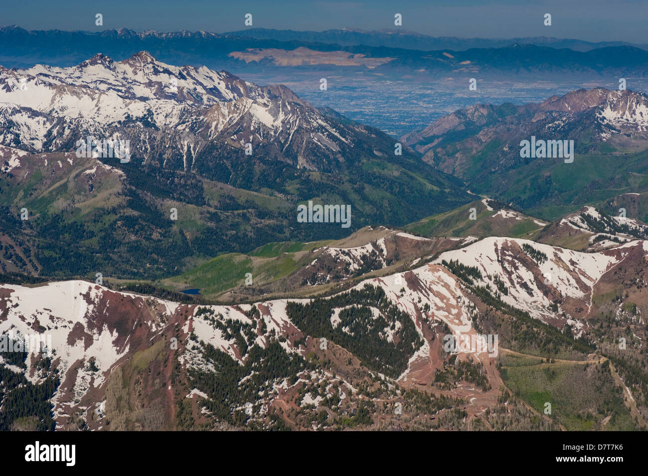 Willow Lake, Bear Trap, Mt. Raymond und Canyons Ski Area, Mt. Olympus Wildnis, Wasatch-Cache National Forest Stockfoto
