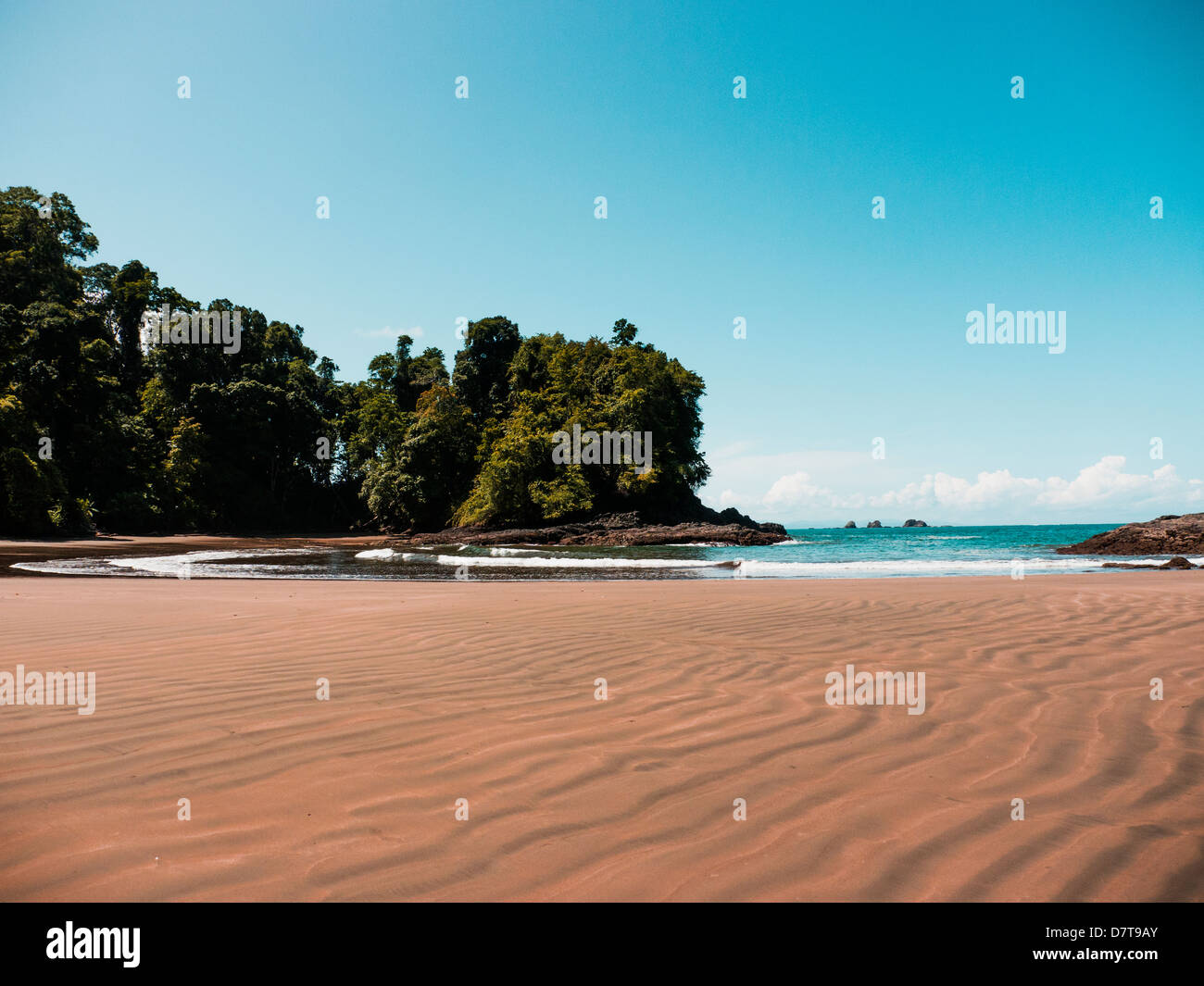 Tropischen einsamen Strand in den Südpazifik von Costa Rica Stockfoto