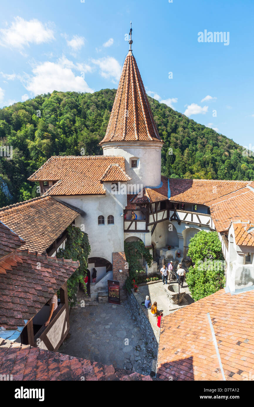 Das Schloss Bran, Bran, Rumänien - Heimat des legendären Grafen Dracula in Transsilvanien Stockfoto