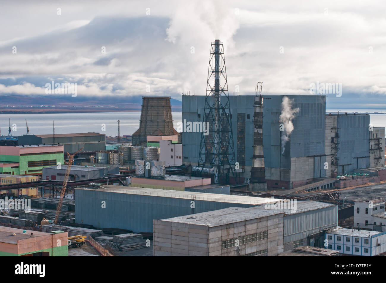 Kraftwerk in Anadyr, Tschukotka Region in Russland Stockfoto