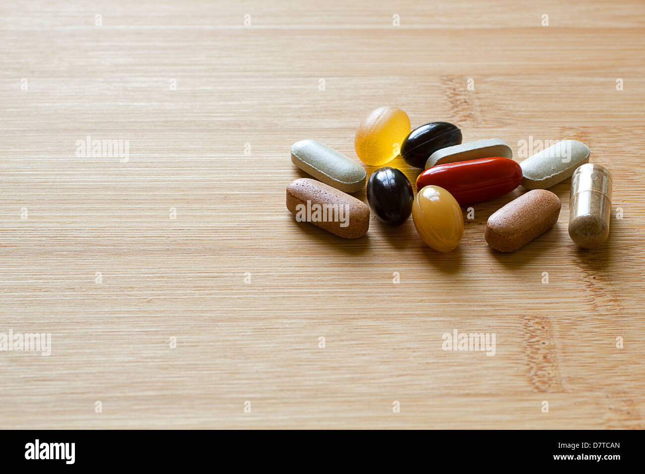Täglichen Vitamine oder Pillen Stockfoto