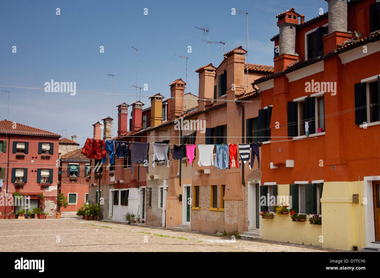 Wohngebiet, Insel Giudecca, Venedig, Italien Stockfoto