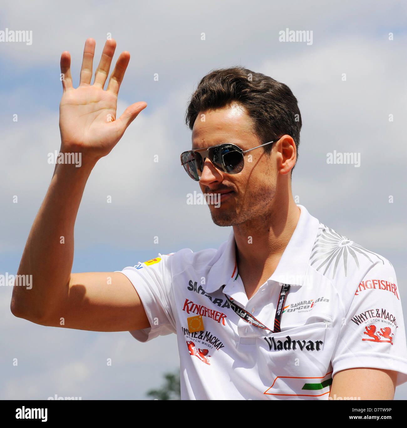 Montmelo, Spanien. 12. Mai 2013. Adrian Sutil (GER), Force India in der Formel 1 Grand Prix von Spanien auf dem Circuit de Catalunya Rennen verfolgen in Montmelo in der Nähe von Barcelona, SpainCredit: Kolvenbach/Alamy Live News Stockfoto