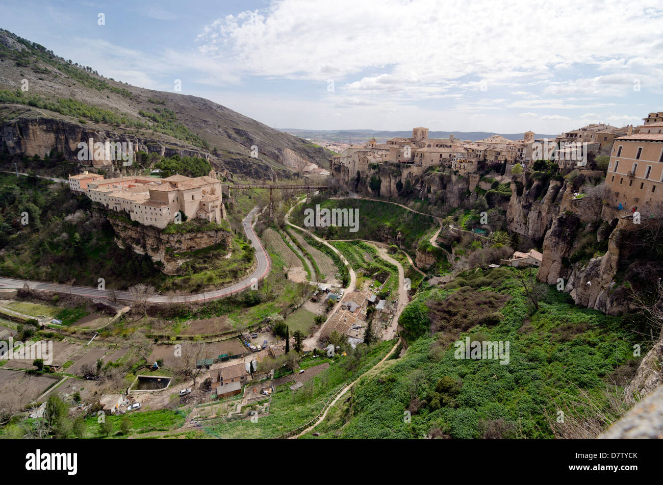 Ansicht der mittelalterlichen Stadt Cuenca - Spanien Stockfoto