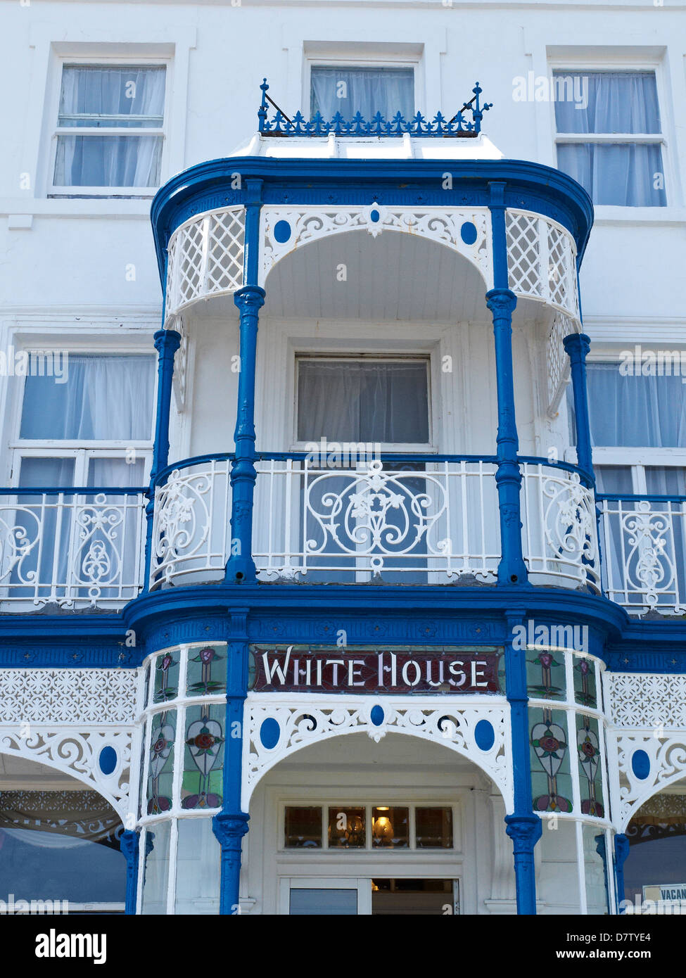 White House Hotel an der Promenade in Llandudno, Nordwales, Großbritannien Stockfoto