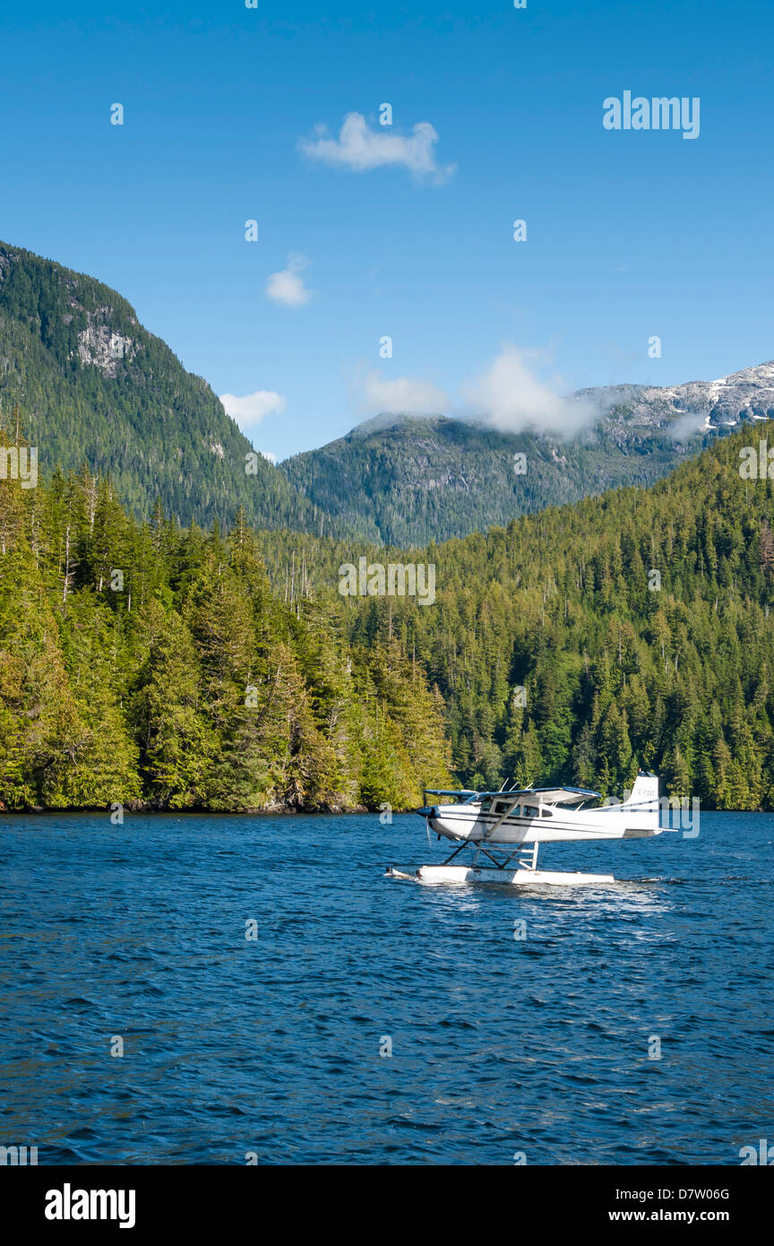 Wasserflugzeug in Great Bear Rainforest, British Columbia, Kanada Stockfoto