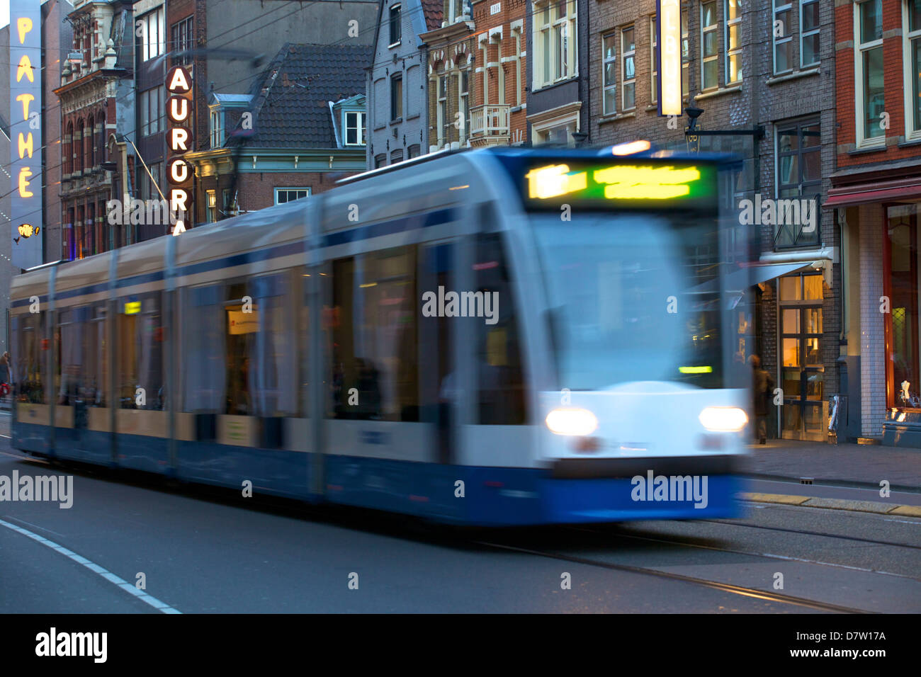 Straßenbahn, Amsterdam, Niederlande Stockfoto
