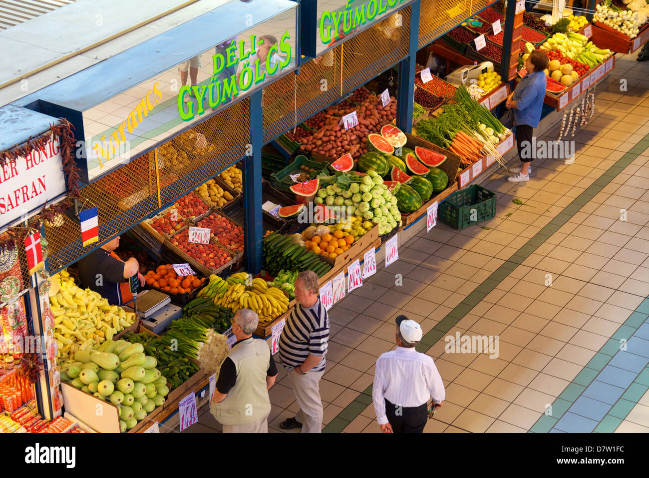 Zentrale Markthalle, Budapest, Ungarn Stockfoto