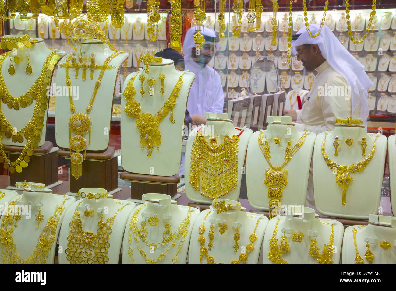 Gold-Souk, Abu Dhabi, Vereinigte Arabische Emirate, Naher Osten Stockfoto