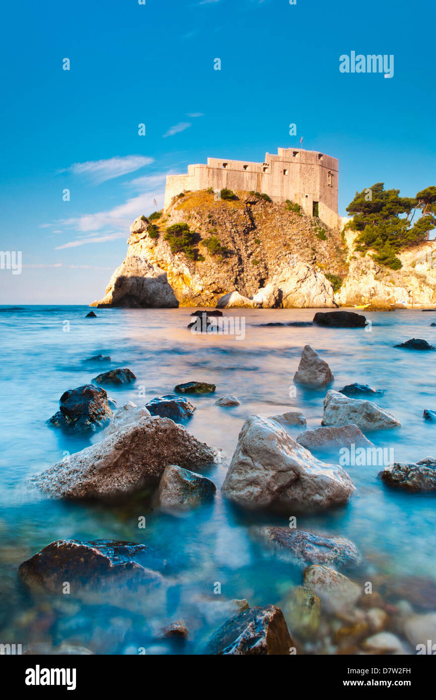 Festung Lovrijenac (St. Lawrence Festung) bei Sonnenaufgang, Dubrovnik, Dalmatien, Adria, Kroatien Stockfoto