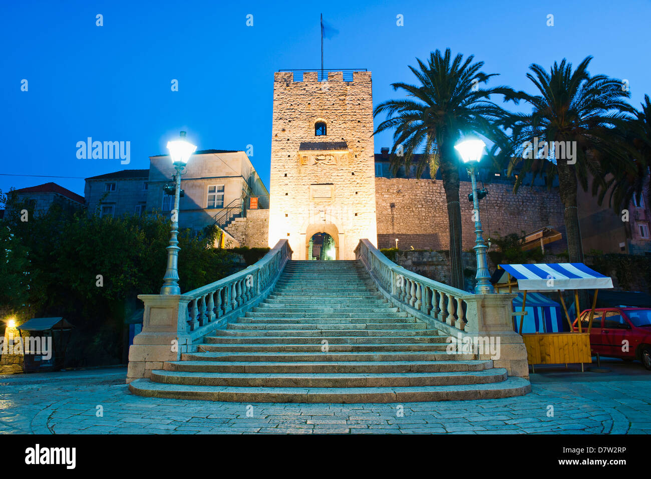 Valeki Revelin, der Eingang zu der historischen Stadt Korcula, Insel Korcula, Dalmatien, Kroatien Stockfoto