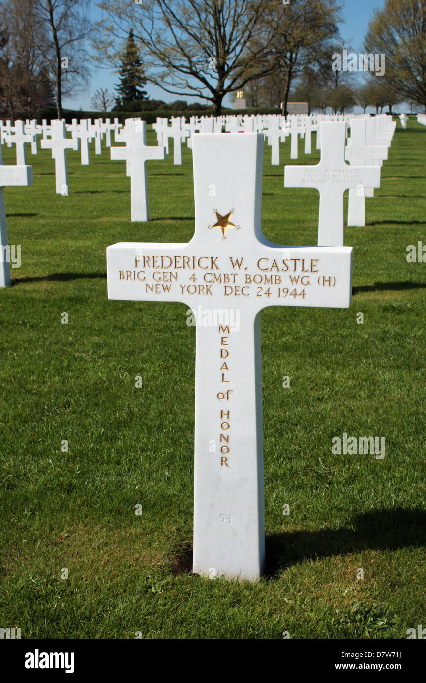 Grab von Brigadier General Frederick W Castle Empfänger der Congressional Medal Of Honor Stockfoto