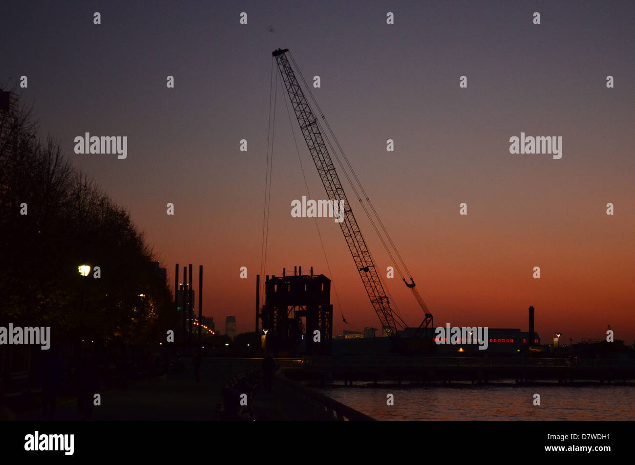 Sonnenuntergänge auf dem Hudson River New York City Stockfoto