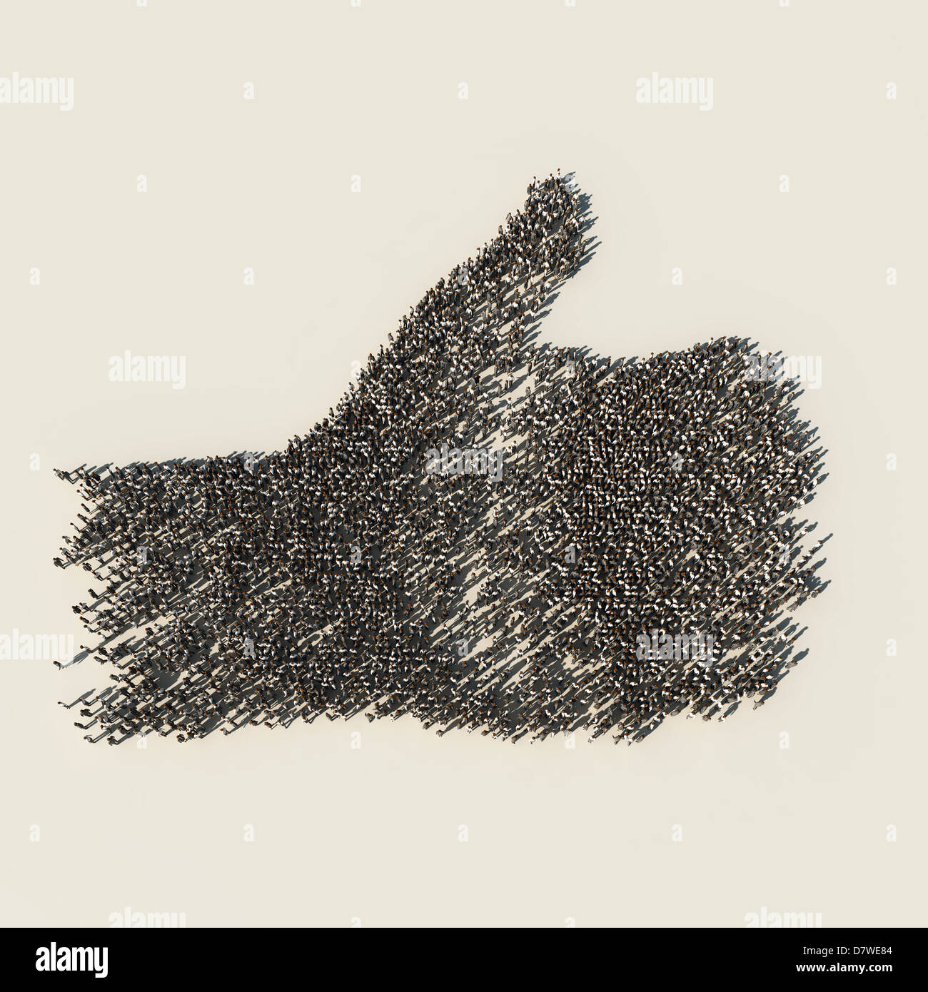 Menge wie Zeichen Stockfoto