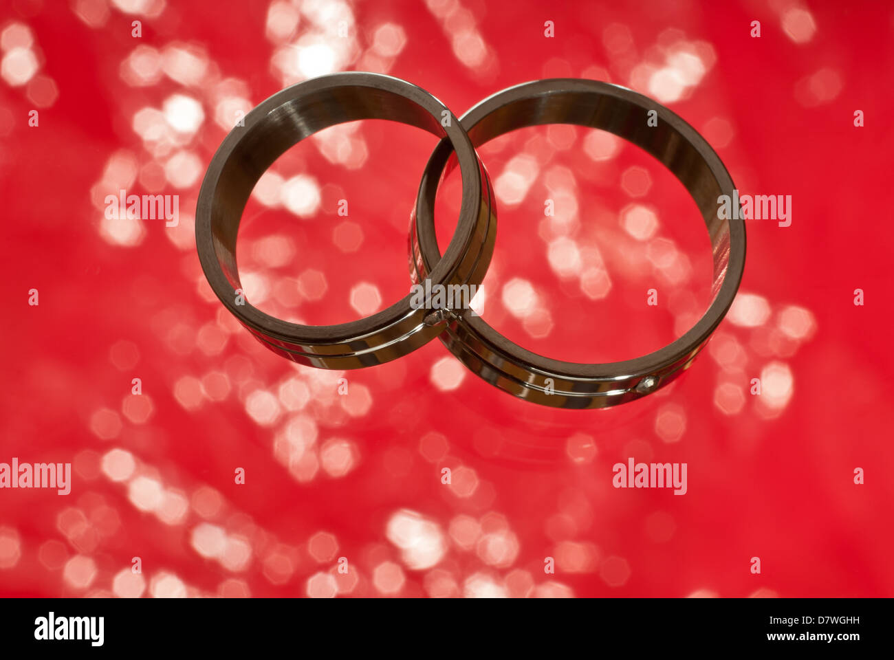 Trauringe Stockfoto