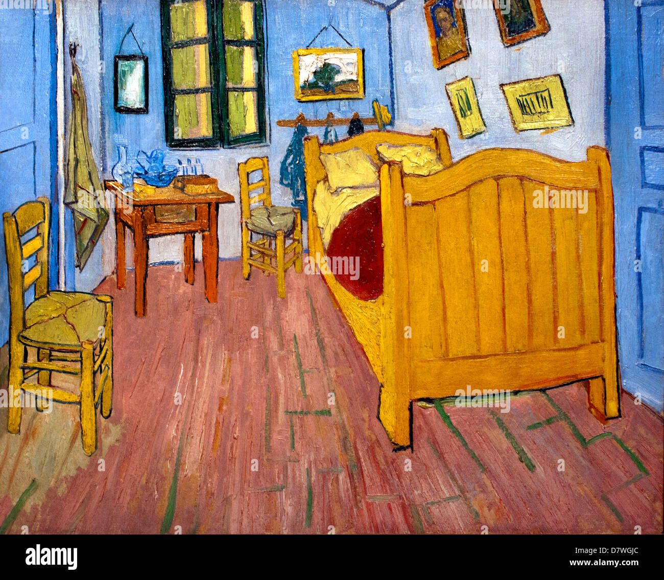 Vincents Schlafzimmer in Arles 1888 Vincent Van Gogh 1853-1890 holländischen Niederlanden Post-Impressionismus Stockfoto
