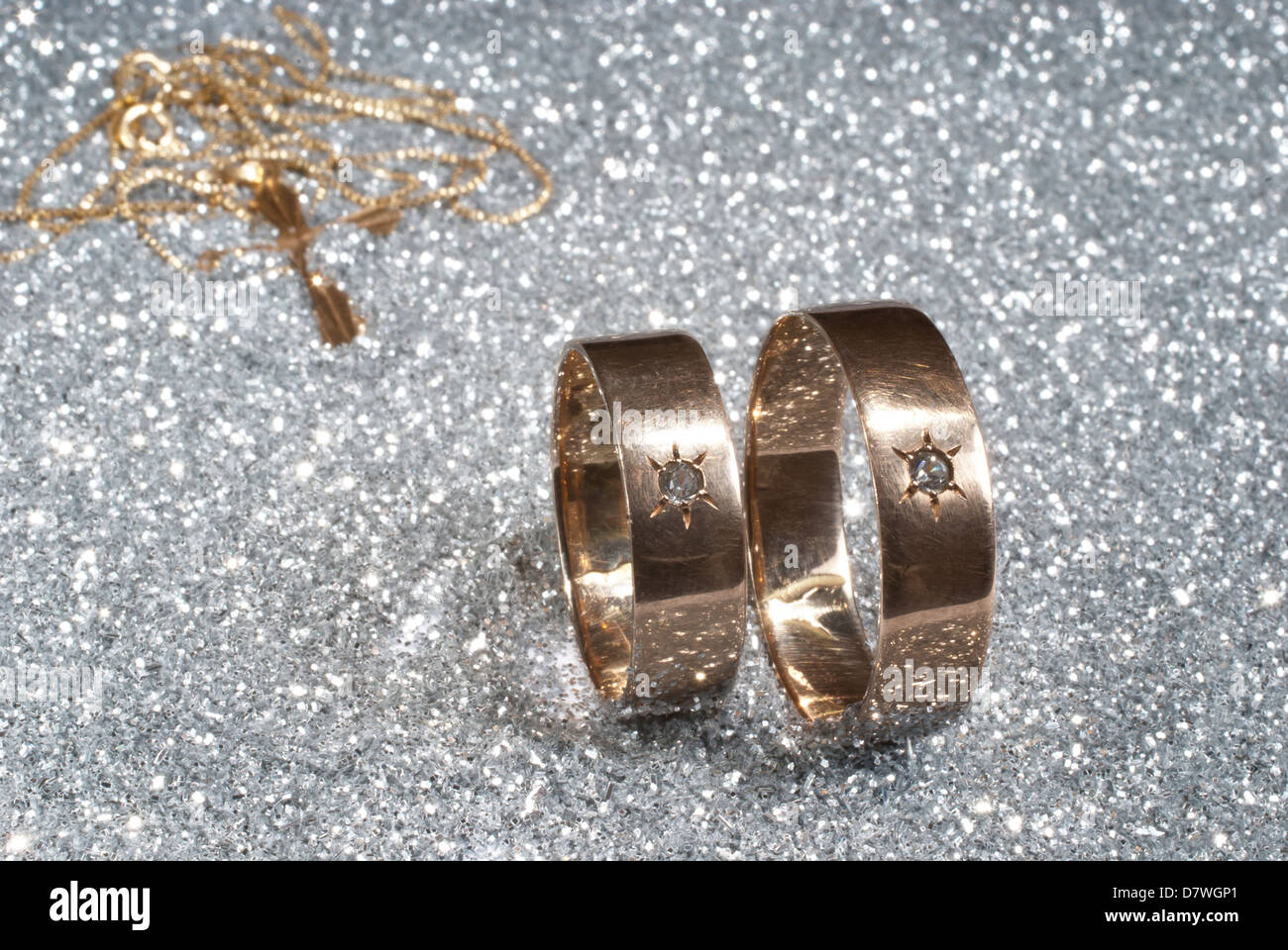 Trauringe Stockfoto