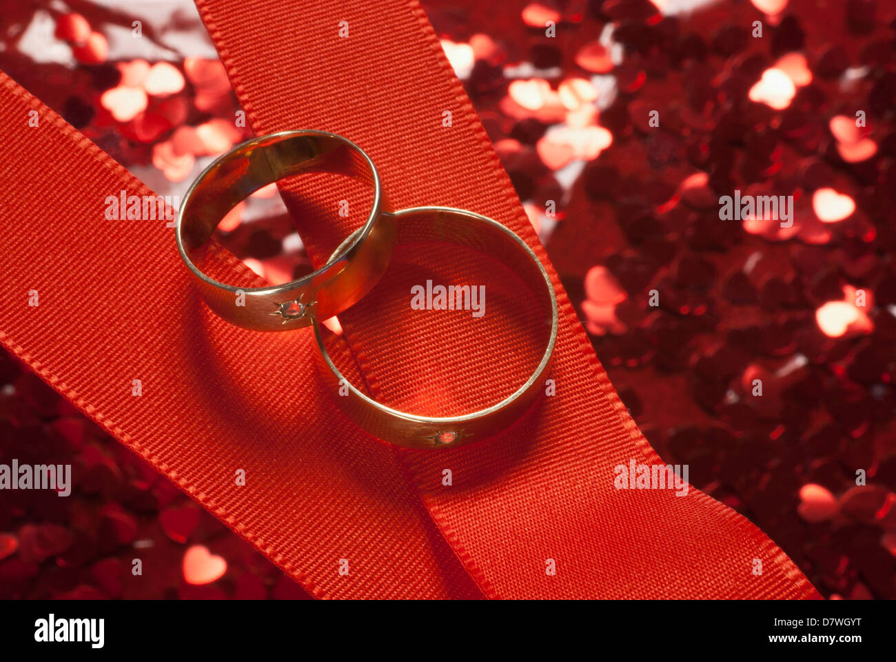 Trauringe Stockfoto