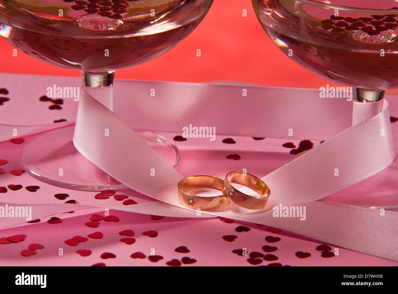 Trauringe Stockfoto