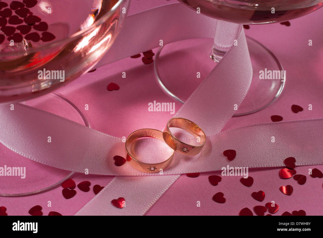 Trauringe Stockfoto