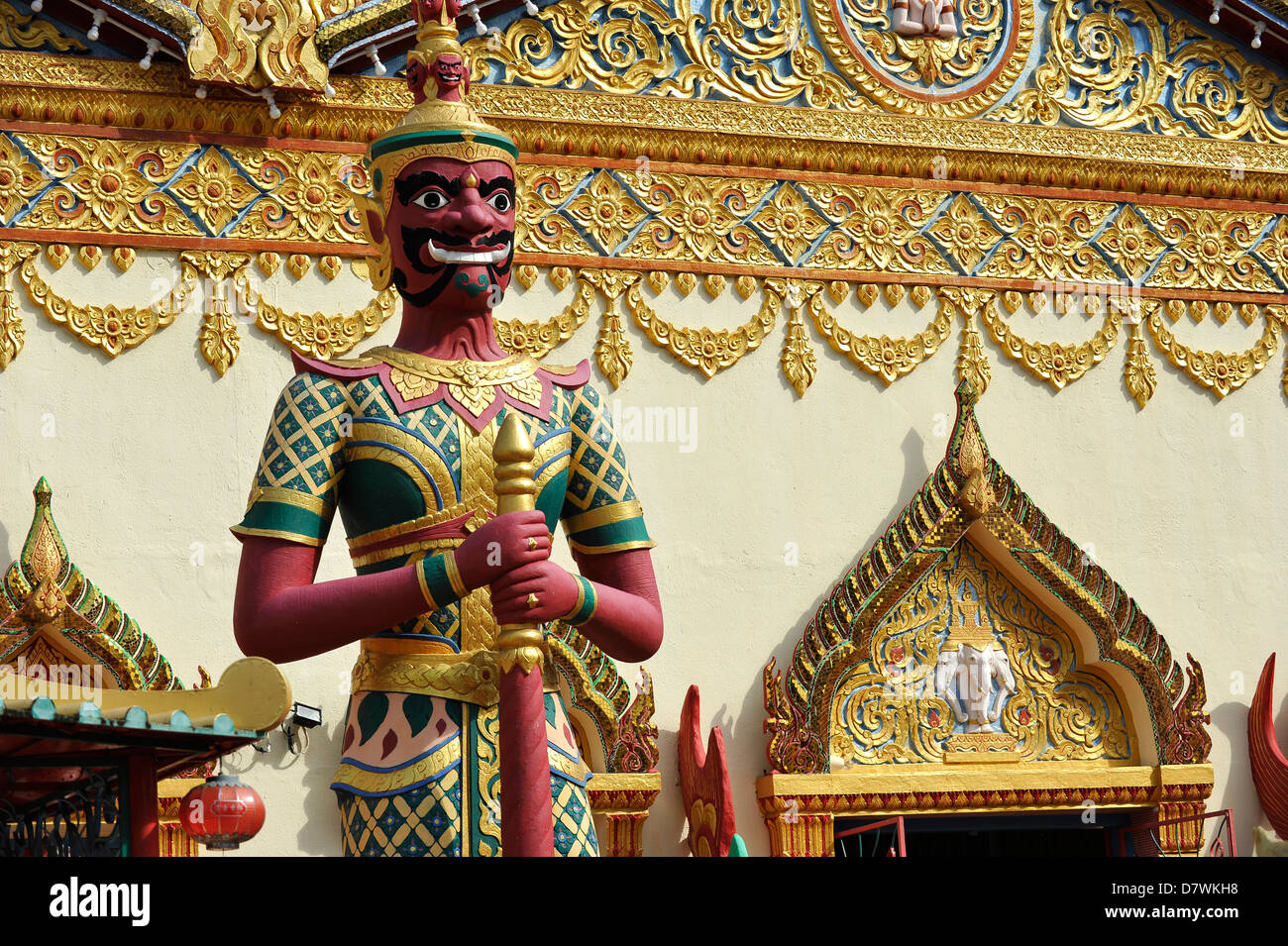 Asien Malaysia Penang Georgetown Chayamangkalaram buddhistischen Tempel Wat Stockfoto